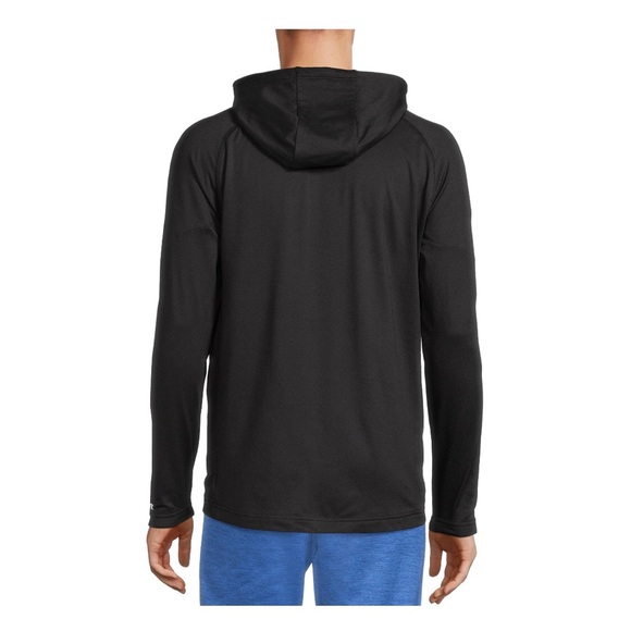 Mens RUSSELL Sweatshirt Half Zip Hoodie Size Med 38-40 Black Side Zip Pocket New - Picture 3 of 9